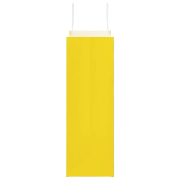 vidaXL Kraftpapperspåsar 50 st med handtag gul 26x12x35 cm