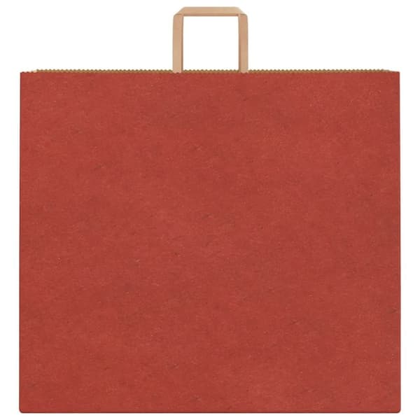 vidaXL Kraftpapperspåsar 250 st med handtag röd 54x15x49 cm