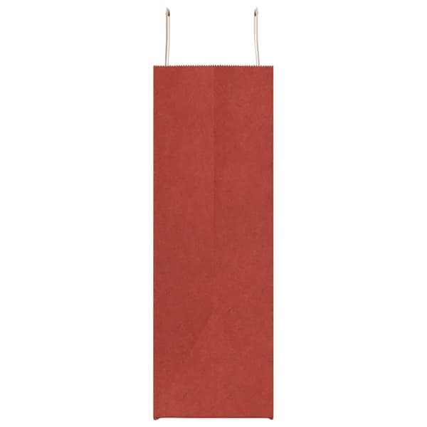 vidaXL Kraftpapperspåsar 250 st med handtag röd 54x15x49 cm