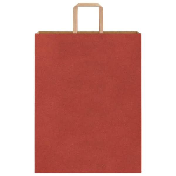 vidaXL kraftpapirposer 50 stk. med håndtag 32x12x42 cm rød