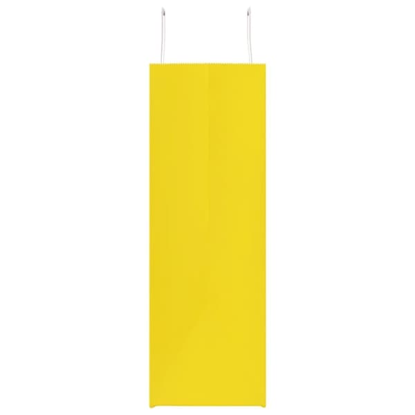 vidaXL Kraftpapperspåsar 50 st med handtag gul 54x15x49 cm