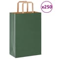 Pikkukuva 1 / 11: vidaXL Paperikassit 250 kpl kahvoilla vihreä 21x11x31 cm