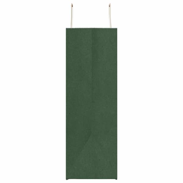 vidaXL Kraftpapperspåsar 250 st med handtag grön 54x15x49 cm