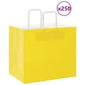 Miniatyrbillede 1 af 11: vidaXL kraftpapirposer 250 stk. med håndtag 32x22x28 cm gul