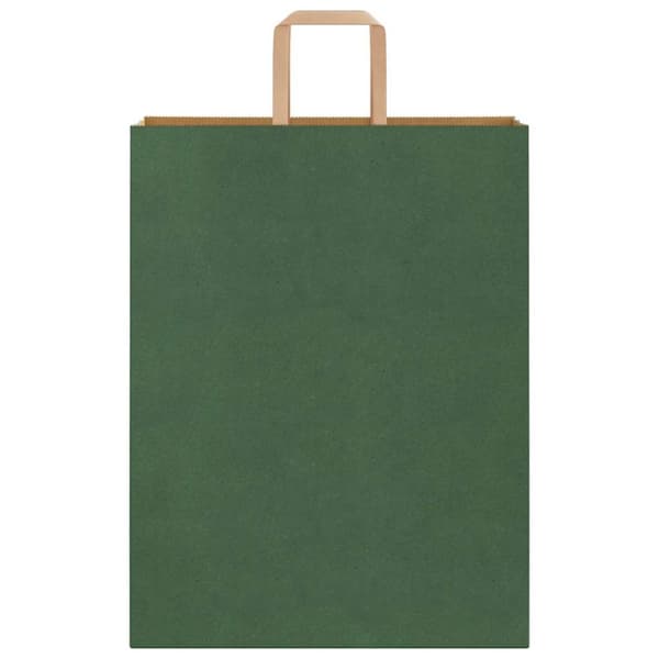 vidaXL kraftpapirposer 250 stk. med håndtag 32x12x42 cm grøn