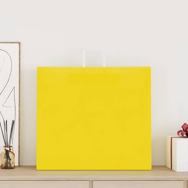 vidaXL Kraftpapperspåsar 250 st med handtag gul 54x15x49 cm