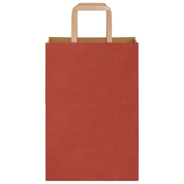 vidaXL kraftpapirposer 50 stk. med håndtag 21x11x31 cm rød
