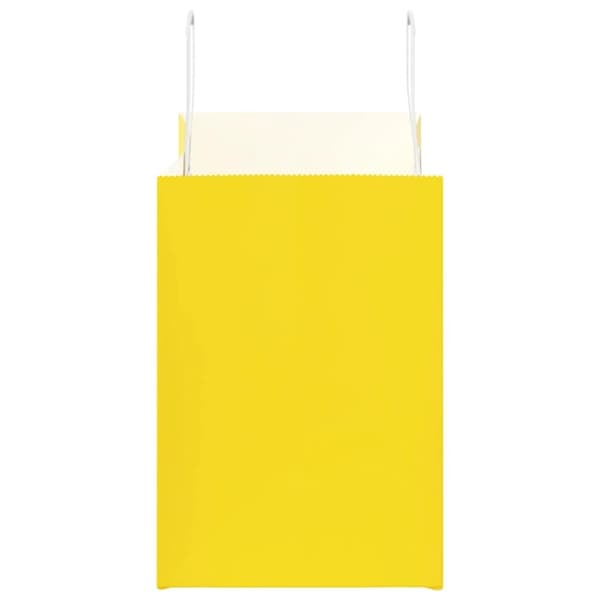 vidaXL kraftpapirposer 250 stk. med håndtag 32x17x25 cm gul