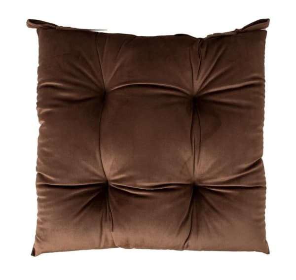 Chair cushion VELVET 40x40cm, brown
