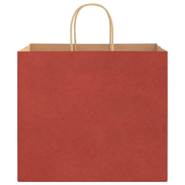 vidaXL kraftpapirposer 50 stk. med håndtag 32x22x28 cm rød