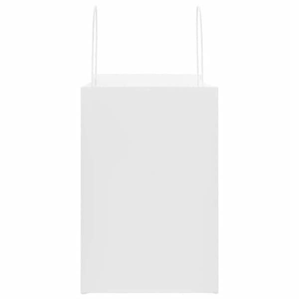 vidaXL Kraftpapperspåsar 50 st med handtag vit 26x17x25 cm