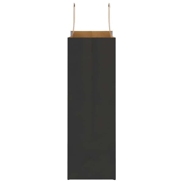 vidaXL Paperikassit 250 kpl kahvoilla musta 26x12x35 cm