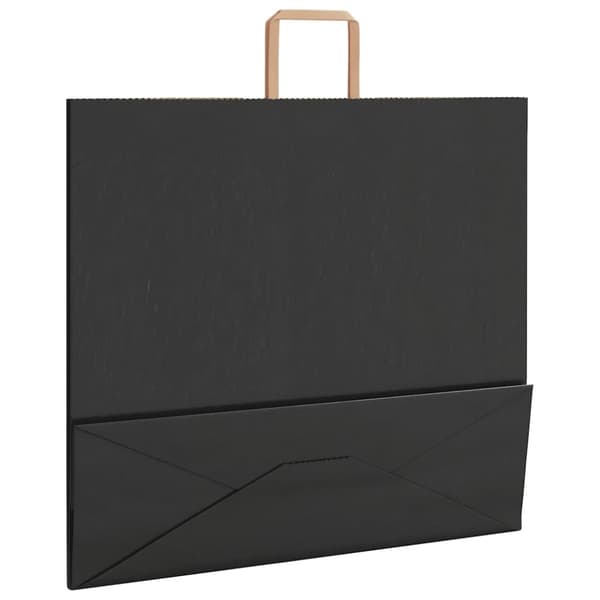 vidaXL Papirposer 50 stk med håndtak svart 54x15x49 cm