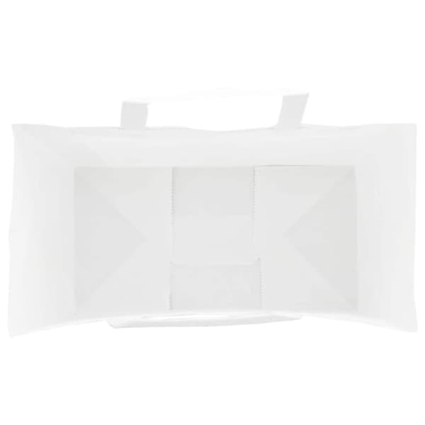 vidaXL Papirposer 50 stk med håndtak hvit 21x11x36 cm