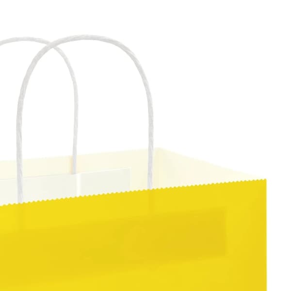 vidaXL Kraftpapperspåsar 50 st med handtag gul 26x17x25 cm
