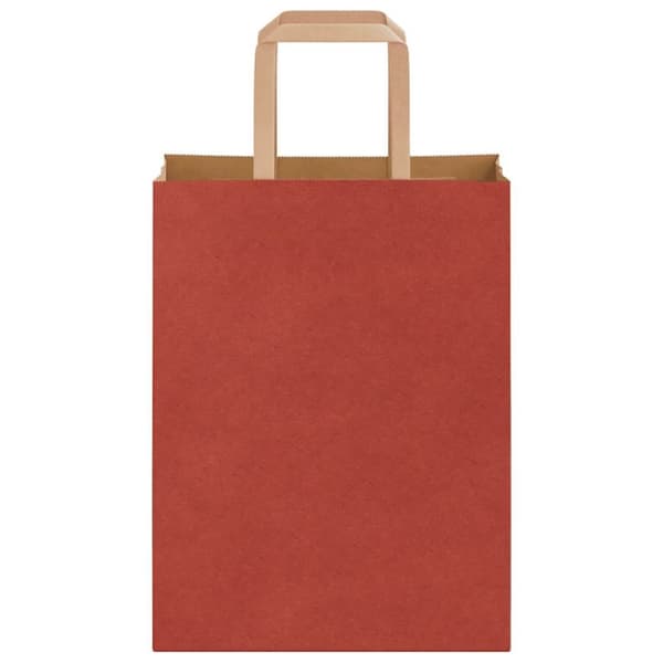 vidaXL kraftpapirposer 250 stk. med håndtag 21x11x28 cm rød