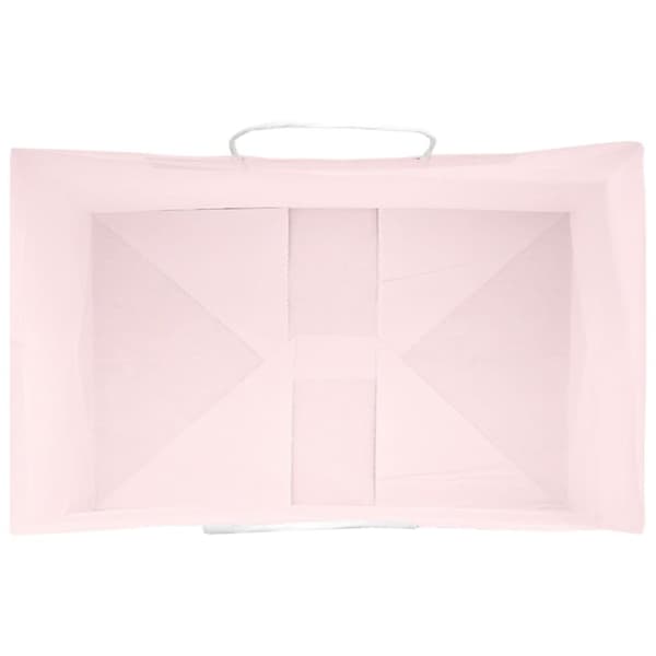 vidaXL Kraftpapperspåsar 50 st med handtag rosa 26x17x25 cm