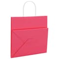 Miniatyrbild 9 av 11: vidaXL Kraftpapperspåsar 50 st med handtag rosa 26x17x25 cm