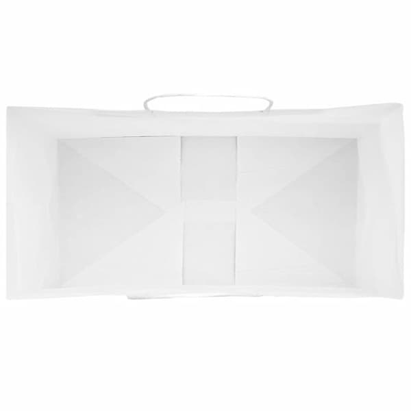 vidaXL Papperspåsar 50 st med handtag vit 21x11x31 cm