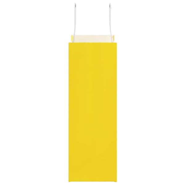 vidaXL Kraftpapperspåsar 250 st med handtag gul 21x11x31 cm