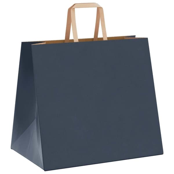 vidaXL Kraftpapperspåsar 250 st med handtag blå 32x22x28 cm