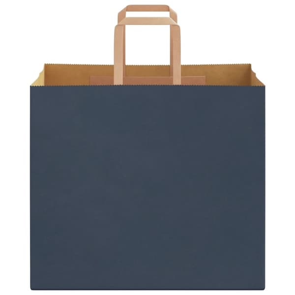 vidaXL Kraftpapperspåsar 250 st med handtag blå 32x22x28 cm