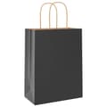 Miniatyrbilde 4 av 11: vidaXL Papirposer 250 stk med håndtak svart 21x11x28 cm