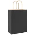 Miniatyrbilde 7 av 11: vidaXL Papirposer 250 stk med håndtak svart 21x11x28 cm