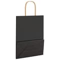 Miniatyrbilde 9 av 11: vidaXL Papirposer 250 stk med håndtak svart 21x11x28 cm