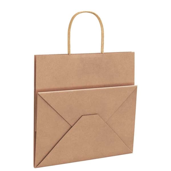 vidaXL Kraftpapperspåsar 50 st med handtag brun 26x17x25 cm