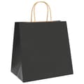 Miniatyrbild 3 av 11: vidaXL Kraftpapperspåsar 50 st med handtag svart 26x17x25 cm