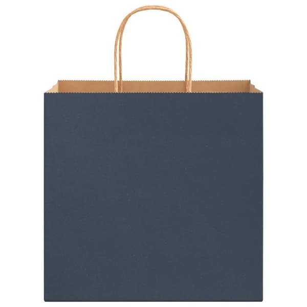vidaXL Kraftpapperspåsar 50 st med handtag blå 26x17x25 cm