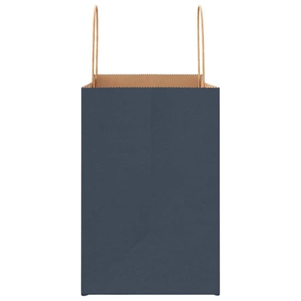 vidaXL Kraftpapperspåsar 50 st med handtag blå 26x17x25 cm