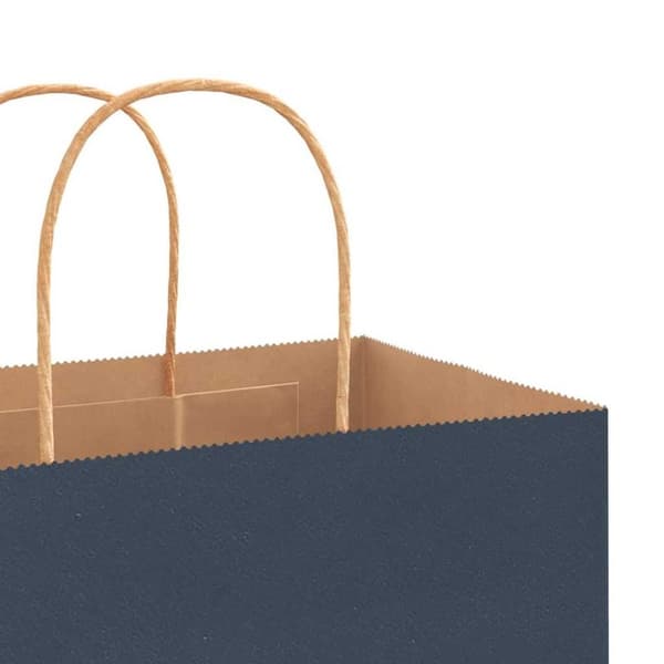 vidaXL Kraftpapperspåsar 50 st med handtag blå 26x17x25 cm