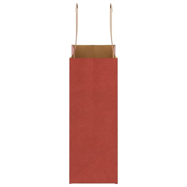vidaXL Kraftpapperspåsar 50 st med handtag röd 18x8x22 cm
