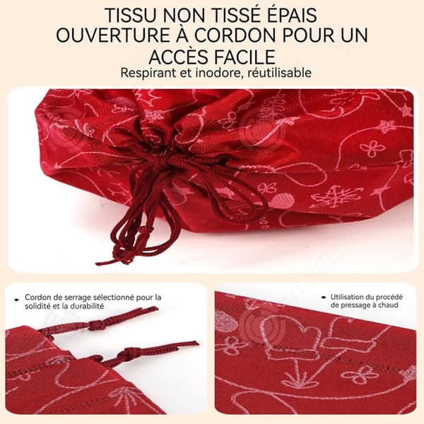 INN Ornaments Set med 4 Julklappspåsar 29,5x39,5cm 40x54,5cm Röda och gröna stilar Julklappspåsar Godispåse