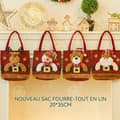 Miniatyrbild 4 av 4: INN Ornaments Set med 4 jultomte presentpåsar Snowman Deer Christmas Tote Bag Presentpåsar och presentpåsar för barn