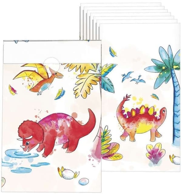 P'TIT Clown re22506 - 8-pack födelsedagspåsar Dinosaurier