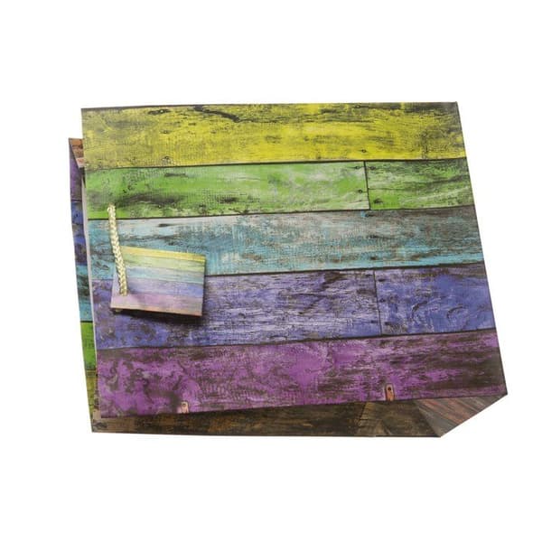 Tsi - 4.02E+12 - Presentpåse Serie Färgade ränder, set om 12, storlek: medium (23 x 18 x 10 cm), Art. 84011