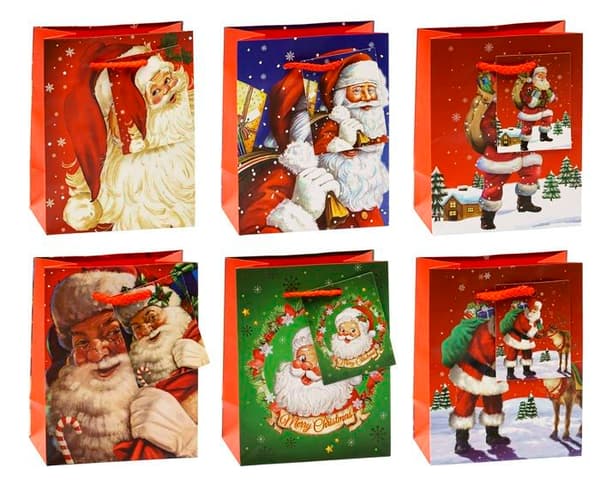 K3t presentpåse - 87027-A - Julklappspåse, set om 12, storlek: liten (14 x 11 x 6,5 cm), Art. 87027