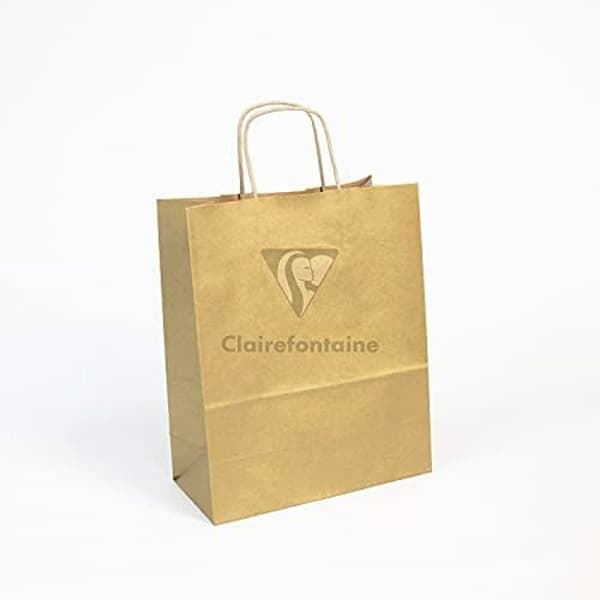 Presentpåsar - CLAIREFONTAINE - 25 påsar - Dimensioner 220x100x270 mm - Slät kraft 100 g/m² - Färg guld