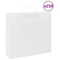 Miniatyrbild 1 av 2: Kraftpapperspåsar 250 st med handtag vit 54x15x49 cm