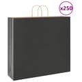 Miniatyrbild 1 av 2: Kraftpapperspåsar 250 st med handtag svart 54x15x49 cm