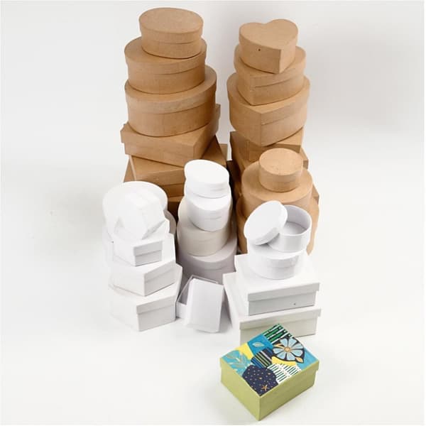 Pappaskar - 8 - 20 cm - Kvist och Vit - 30 st