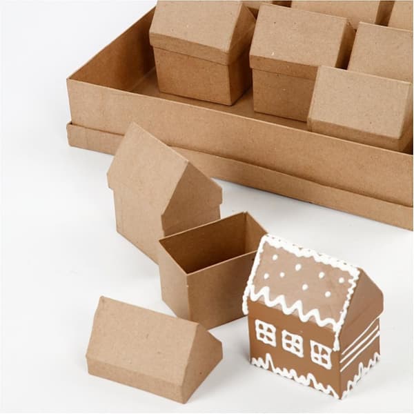 Hus Pappaskar - 6 x 8,5 cm - Kvist - 20 st