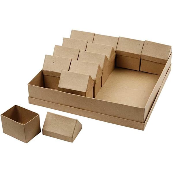Hus Pappaskar - 6 x 8,5 cm - Kvist - 20 st