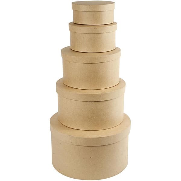 Runda Pappaskar - Dia. 18 - 35,5 cm - Kvist - 5 st