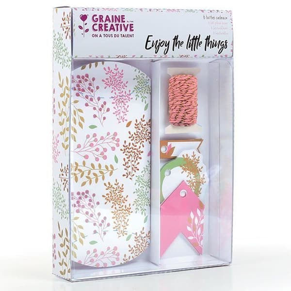 DIY present kit - Floral - 6 lådor att göra själv - Gamla rosor - Korall - Hantverksaktiviteter