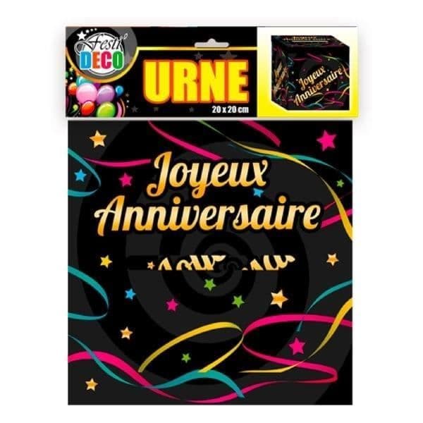 Grattis på födelsedagen urna med band design