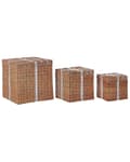 Miniatyrbillede 1 af 8: Brun rattan 3-delt sæt i flere størrelser, rustik stil